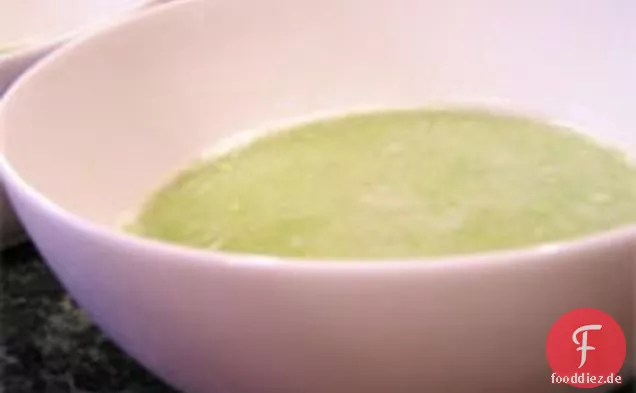 Abendessen heute Abend: Erbsen-Ingwer-Suppe