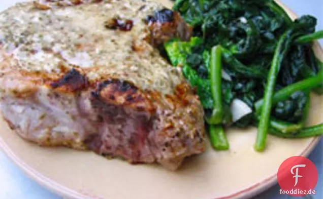 Abendessen heute Abend: Gegrillte Schweinekoteletts in Mojo mariniert