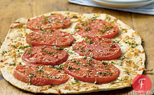 Gorgonzola und Mortgage Lifter Tomaten-Pizza