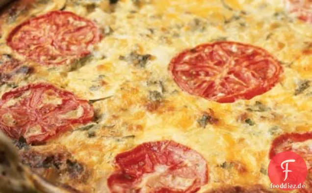 Gartengemüse krustenlose Quiche