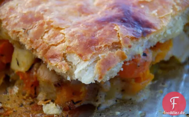 Geröstetes Wurzelgemüse Pot Pie (mit Butternut Squash)