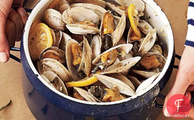 Bier Gedämpfte Soft-Shell Clams