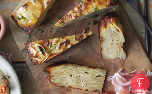 Karamellisierte Zwiebel tortilla