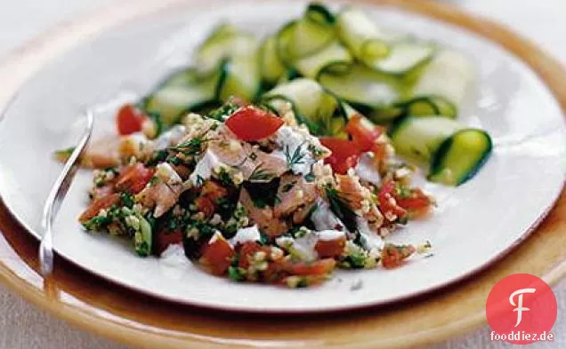 Geräucherte Forelle & Bulgur Weizensalat