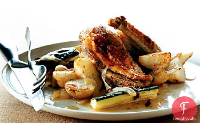 Brathähnchen Abendessen