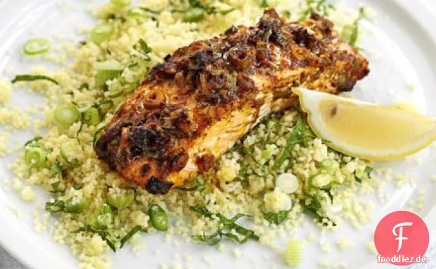 Spice & Honig-Lachs mit couscous