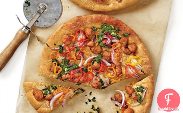 Vollkorn-Pesto-Pizza