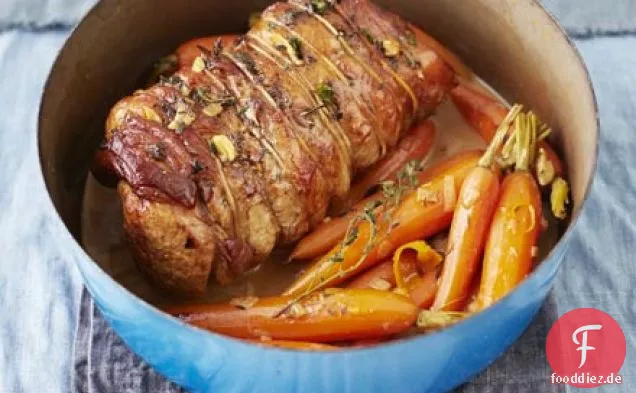 Kalbsbraten mit Karotten & Orange der neuen Saison