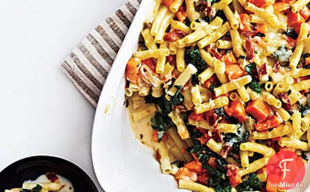 Speck und Butternut-Pasta