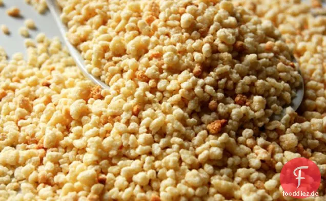 Fregola Sarda mit Hühnchen und gebratenem Babygemüse