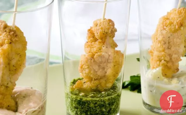 Chicken-on-a-Stick Mit italienischen Soßen
