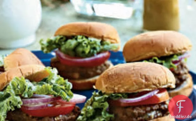 Gegrillte Blauschimmelkäse-Burger