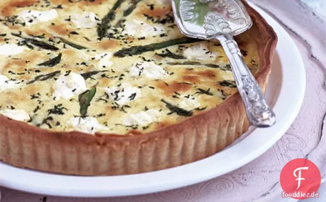 Spargel, Zitrone & Ricotta tarte