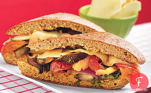 Gebratene Gemüse-Held-Sandwiches