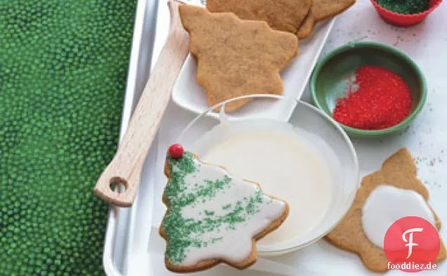 Lebkuchen Bäume mit Juniper Berry Glasur