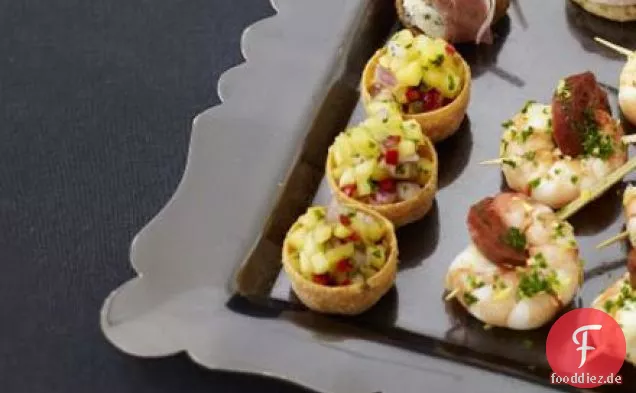 Thailändische Mango-, Chili- und Limettenbecher