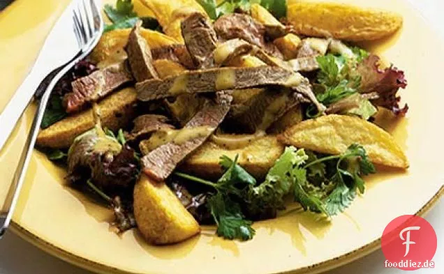 Steak & chips-Salat