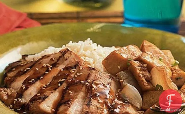 Gegrilltes Hähnchen mit Whisky-Ingwer-Marinade