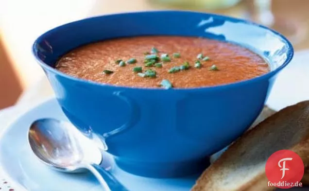 Geröstete rote Pfeffersuppe