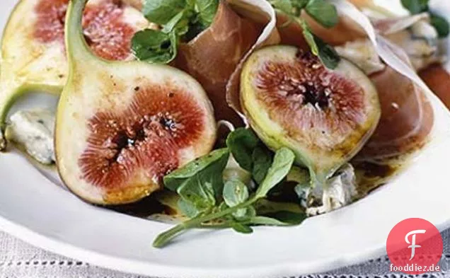 Feigen-, Gorgonzola- & Schinken-Salat