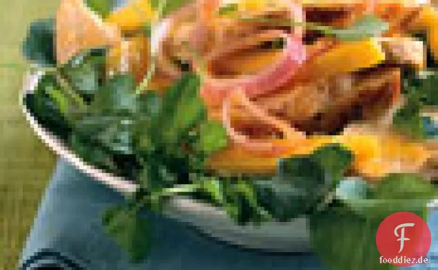 Hähnchen-Mango-Salat mit Ingwer-Orangen-Dressing