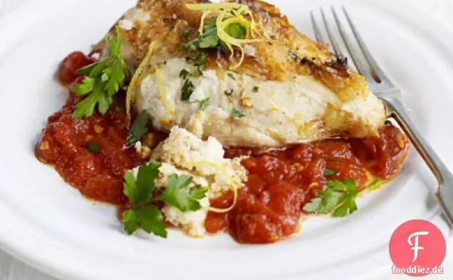 Gefülltes Huhn mit Zitrone, Kapern & Chili