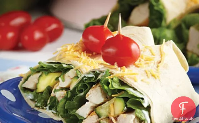 Gegrilltes Huhn & Zucchini Wraps
