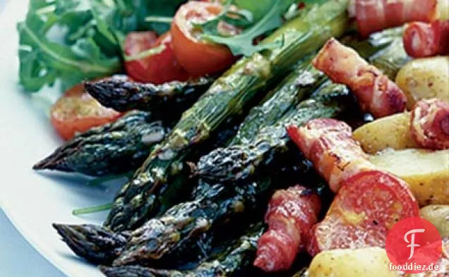 Warmer gebratener Spargelsalat
