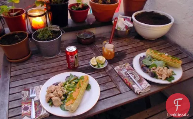 Gegrillter Salat Nicoise Lange Strand-Stil