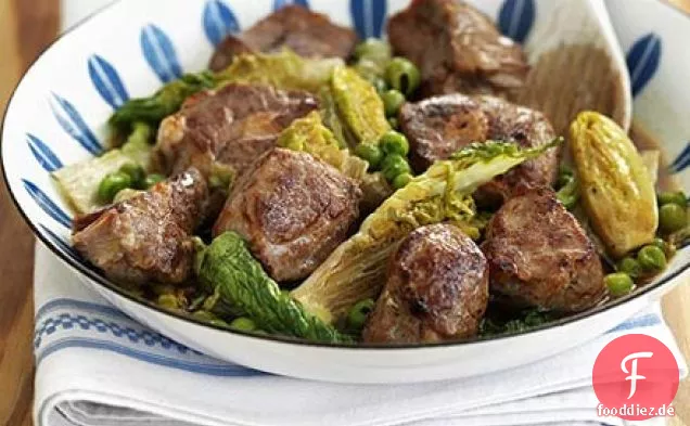 Lamm & Salat pan-fry
