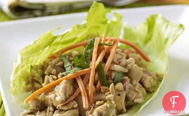 Perfekte Birne asiatische Türkei Salat Wraps