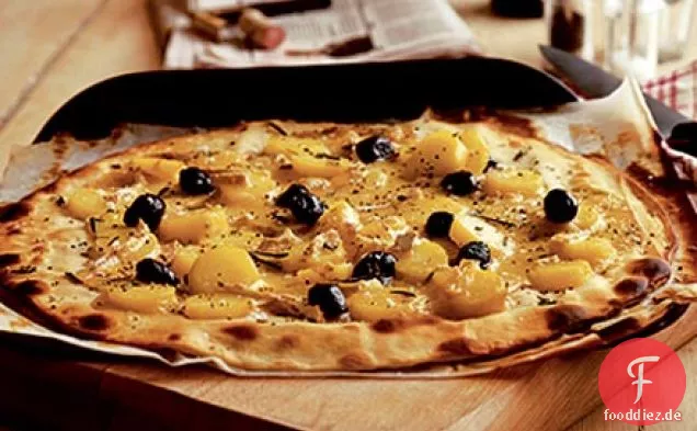 Brie & Kartoffel-pizza -