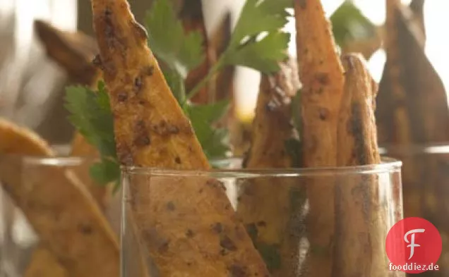 Knoblauch-Kraut geröstete Süßkartoffeln