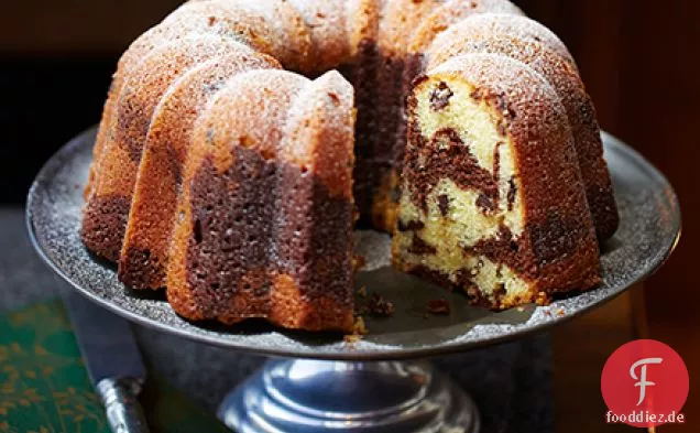 Schokolade & Mandel marmoriert bundt Kuchen