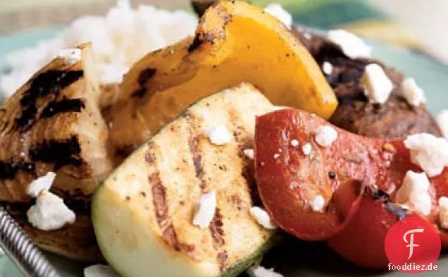 Gegrilltes Gemüse mit Feta