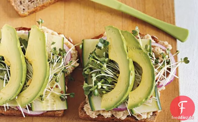 Zerschlagen Weiße Bohnen und Avocado Club