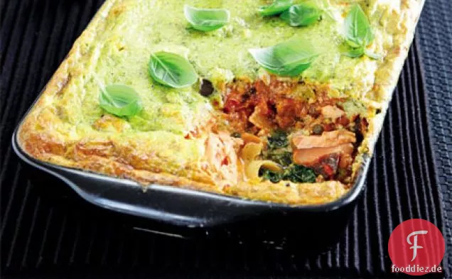 Gebackener Lachs & Auberginen-cannelloni