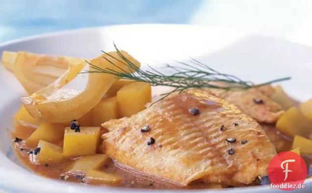 Arktischer Saibling mit Bouillabaisse-Brühe