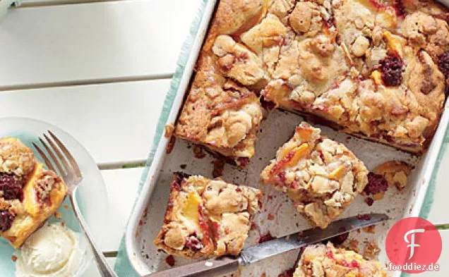 Blackberry-Peach Cobbler Bars