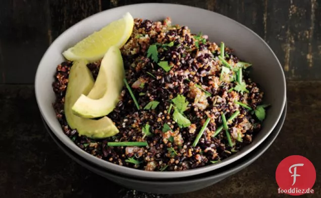 Kreuzkümmel-duftende Quinoa und schwarzer Reis