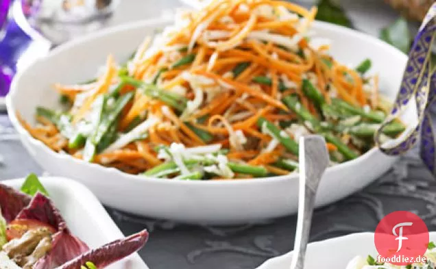Winter Slaw mit warmem Sellerie Samen Dressing