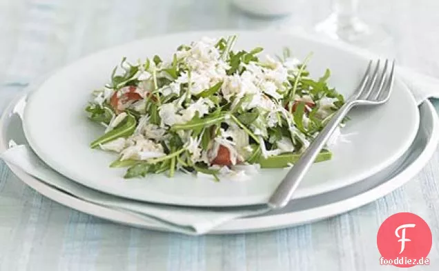 Krabben-, Avocado- und Rucola-Salat