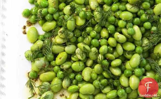 Erbsen-Sojabohnensalat mit frischem Dill