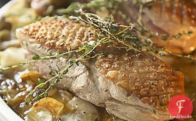 Pommes boulangère mit Lammbraten