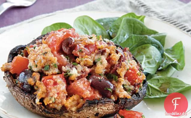 Vegetarische gefüllte Pilze