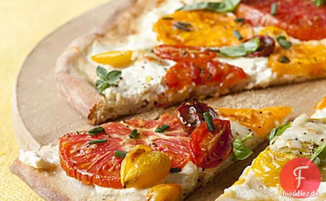 Tomaten-Ricotta-Pizza