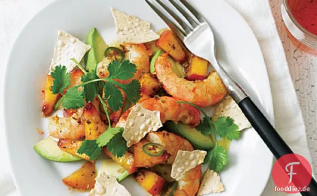 Curry-Pfirsich-und-Garnelen-Salat