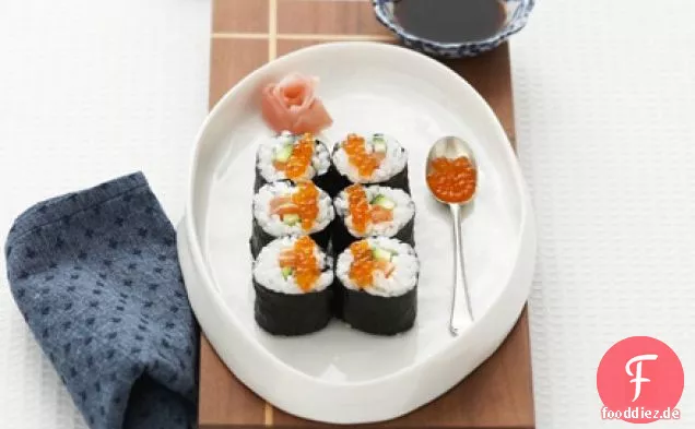 Lachs & Gurken-sushi-Rollen