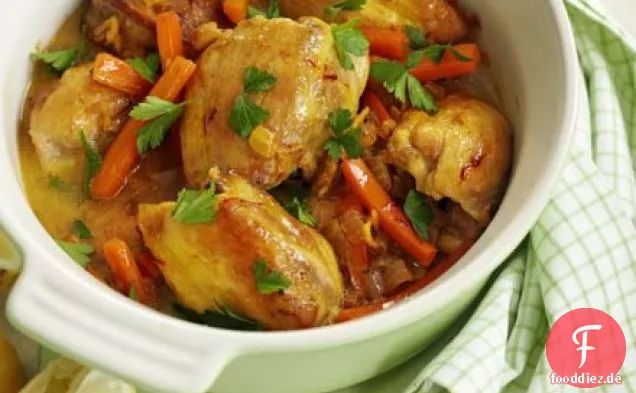 Einfaches Huhn Tajine