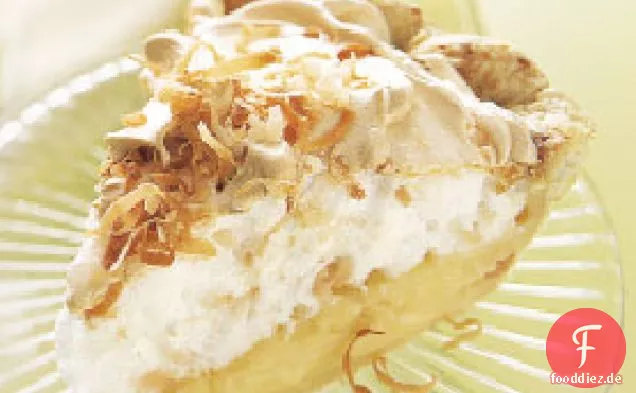 Zitrone und geröstete Kokos-Baiser-Torte